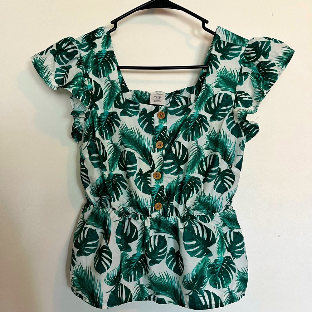 Monstera Peplum Top